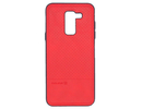 Evelatus Samsung A6 Plus 2018 TPU case 1 with metal plate (possible to use with magnet car holder) Red