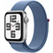Apple Watch SE GPS 44mm Silver Aluminium Case with Sport Loop - Winter Blue