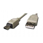 Gembird CABLE USB2 AM-MINI 0.9M WHITE/CC-USB2-AM5P-3