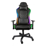 Deltaco DC410 RGB LED RGB LED melns ergonomisks krēsls