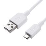DCO Izturīgs TPE Universāls Micro USB uz USB Datu & Ātrās Uzlādes 2.4A kabelis 1m Balts