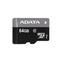 Adata Premier UHS-I 64 GB, MicroSDXC, Flash memory class 10, SD adapter